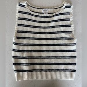 Song of Style Aimee Song Striped Knit Sleeveless Sweater